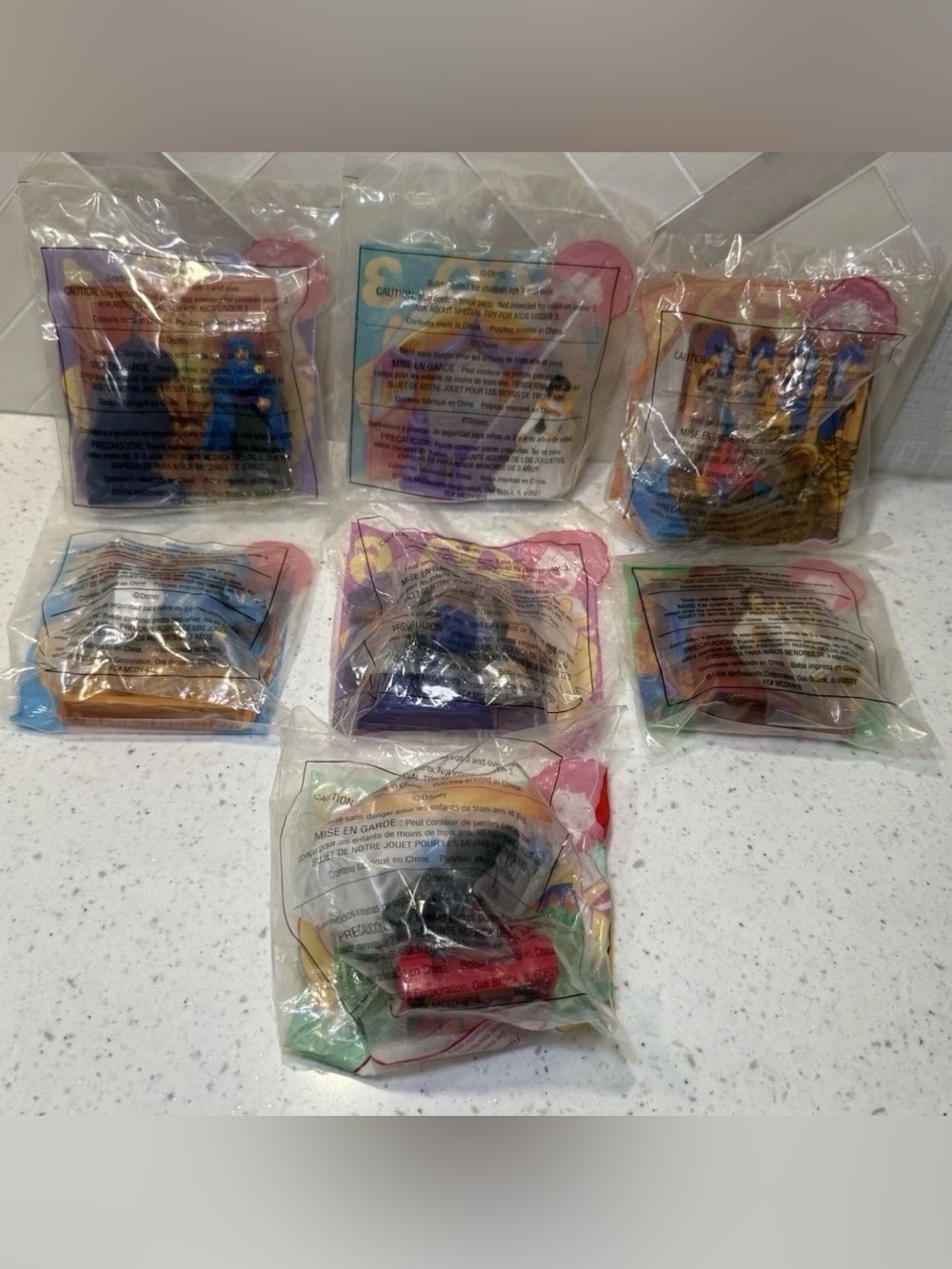 1996 McDonald's Aladdin Happy Meal Toys - Set of 7 In Bag -Just Missing #2 - Picture 3 of 7